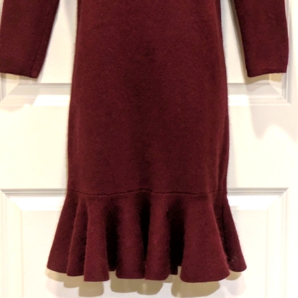 NWOT Qui Er M Viscose Blent Knit Ruffle Sweater Dress - SEE SIZE NOTES - Picture 7 of 8